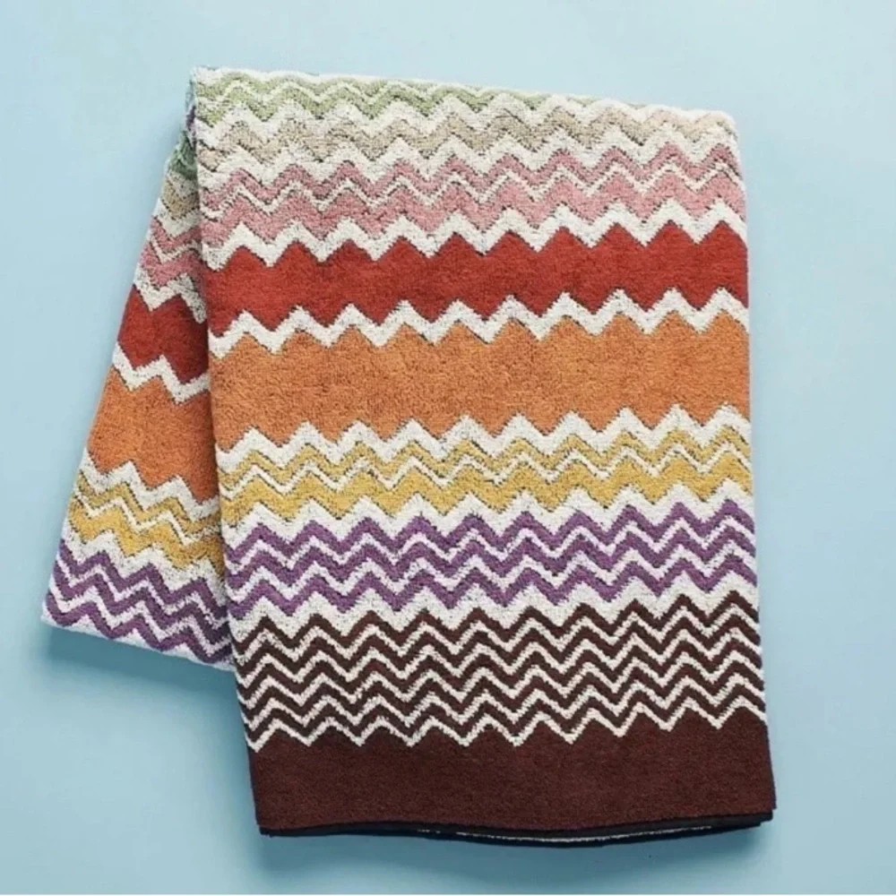 Missoni RUFUS Zigzag Towel - Orange, Pink, Purple, Yellow, Green, Burgundy
